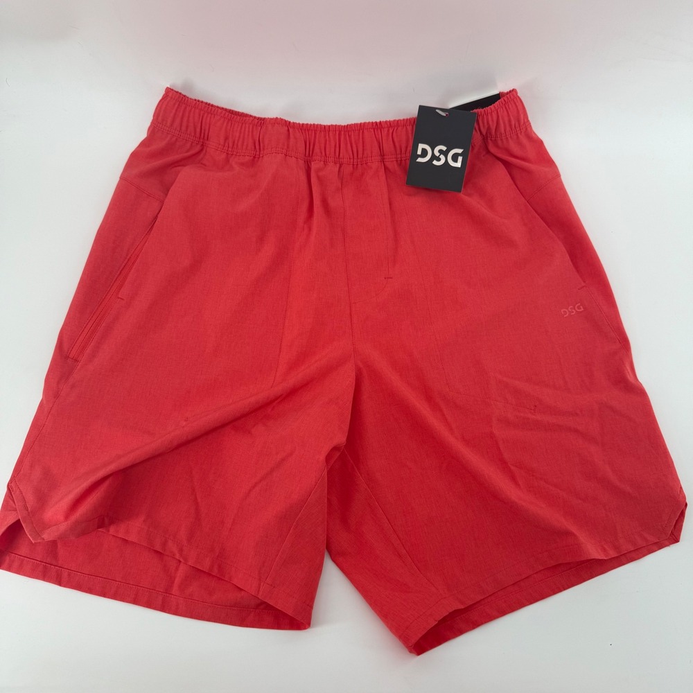 DSG Mens 8 inch‎ Agility Short Coral Athletic Fit Z 50 UV Protection Small
